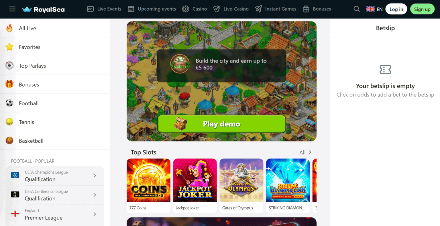 Royal Sea Casino DE Game: Desktop Version – Spielkomfort am PC
